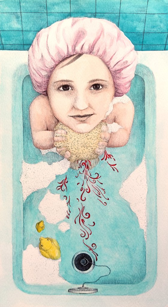 girl in bathtub