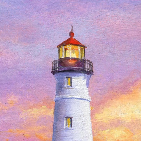 'Sunset at the lighthouse'