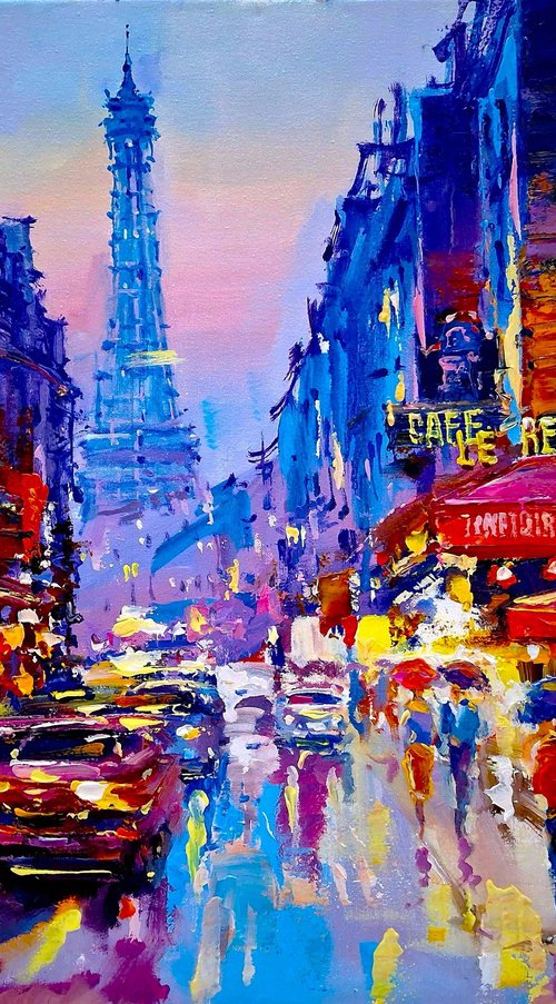 Evening  lights (PARIS) by Andrej  Ostapchuk