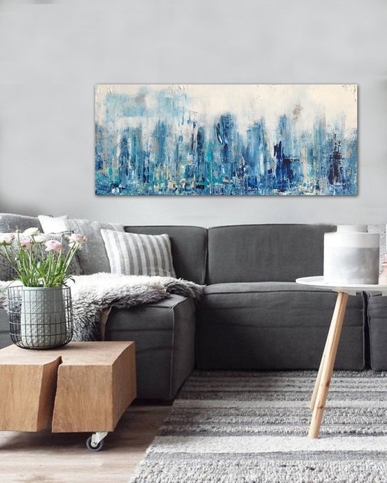 sky scratches blue (150 x 60 cm) Dee Brown