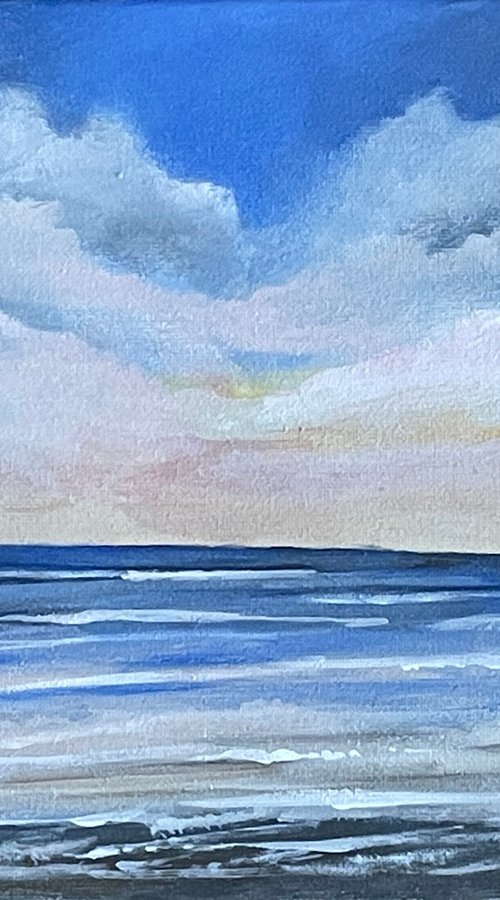 In the Clouds Original Acrylic 9 X 12 by Rosie Brown