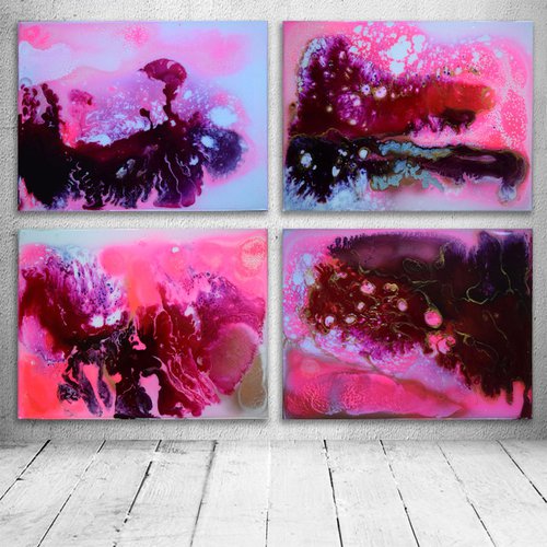 Pink World / 80 cm x 60 cm by Anna Sidi-Yacoub