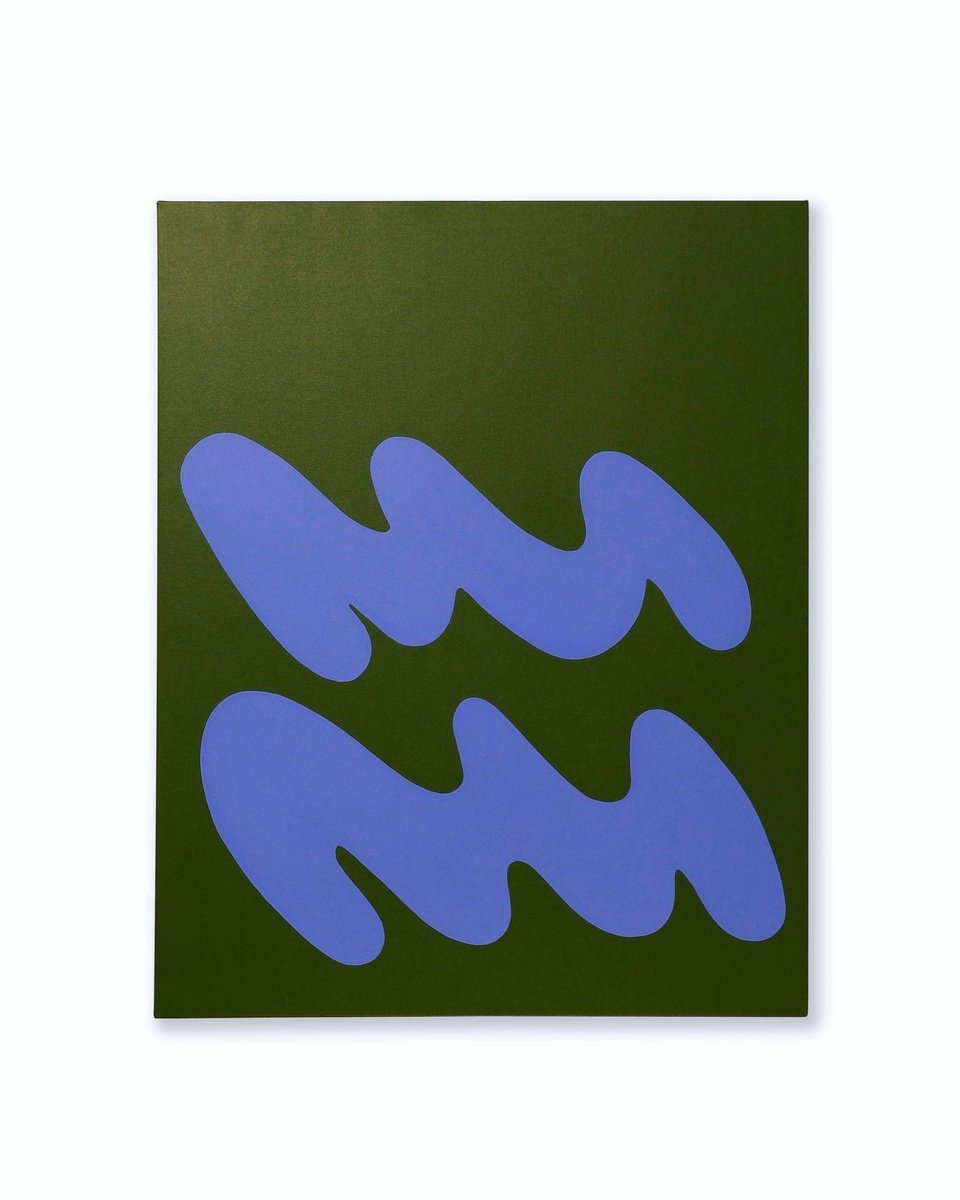 Abstract Acrylic Painting By Shadia Sabagh, 24 X 30", Waves Ii, Original Artwork