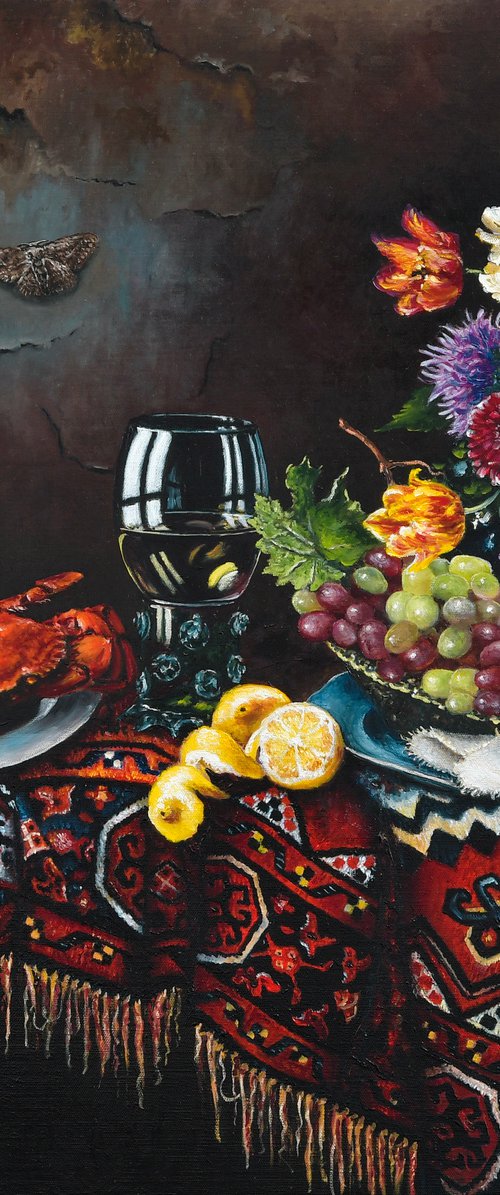 Dutch still life with a crab by Oleg Baulin