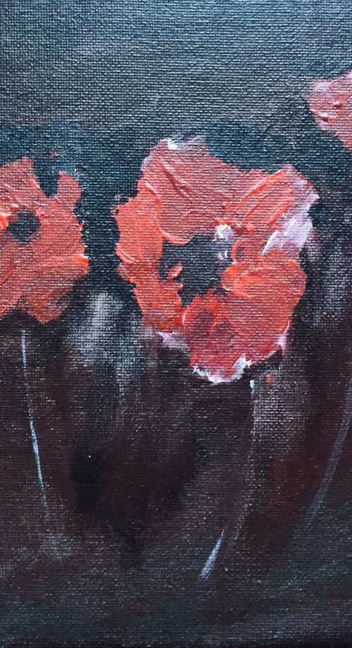 Abstract poppies study II. by Paul Simon Hughes