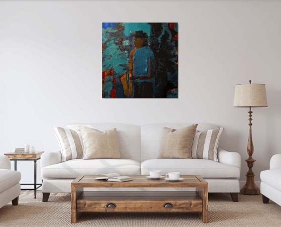 SOIREE MUSICALE JAZZ - 90x90cm