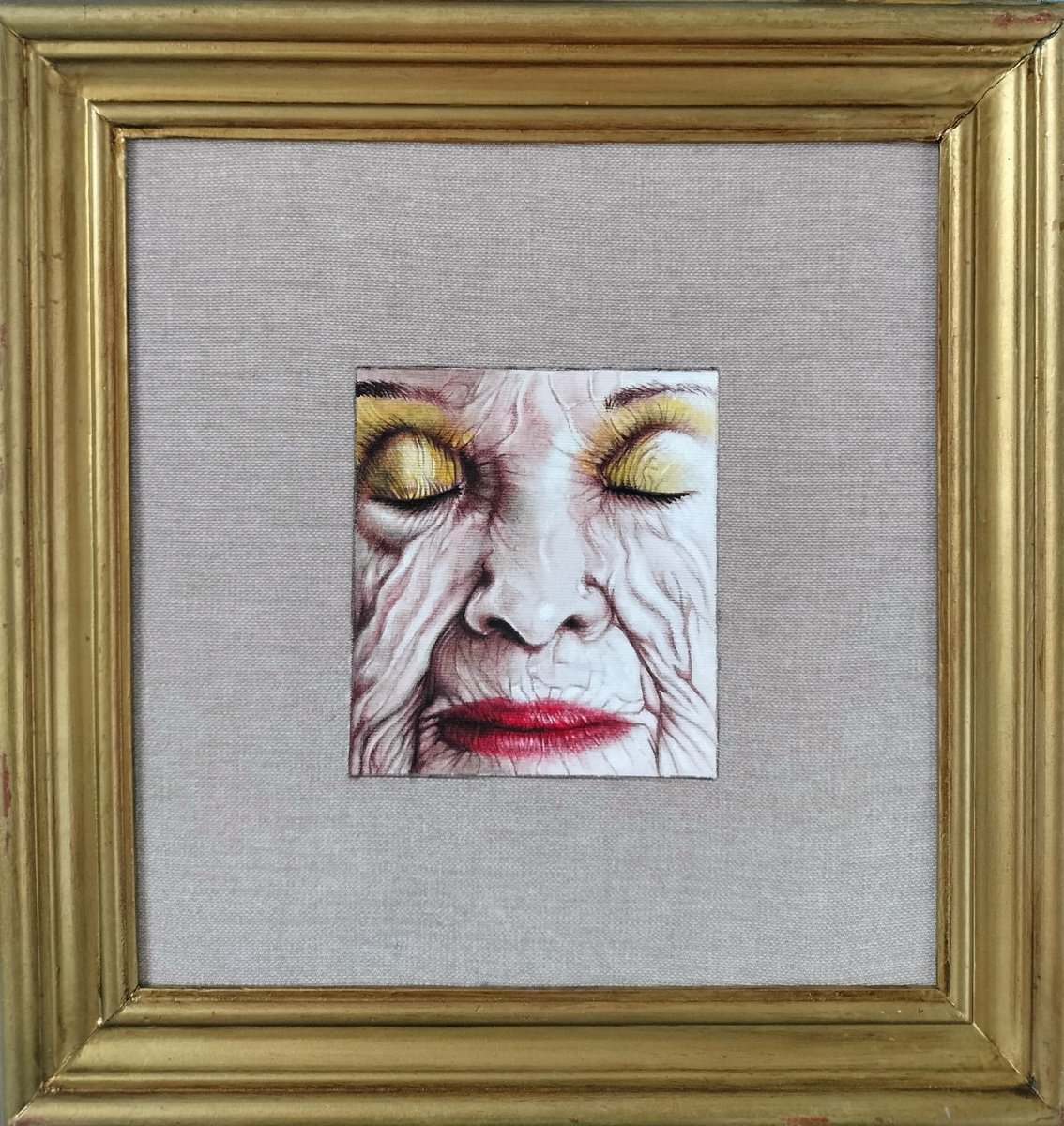 Photorealistic Portrait Oil Painting By Cristina Canamero, 14 X 15, Espana, Original Artwork