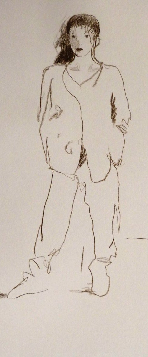 January #7, life drawing 29x42 cm by Frederic Belaubre