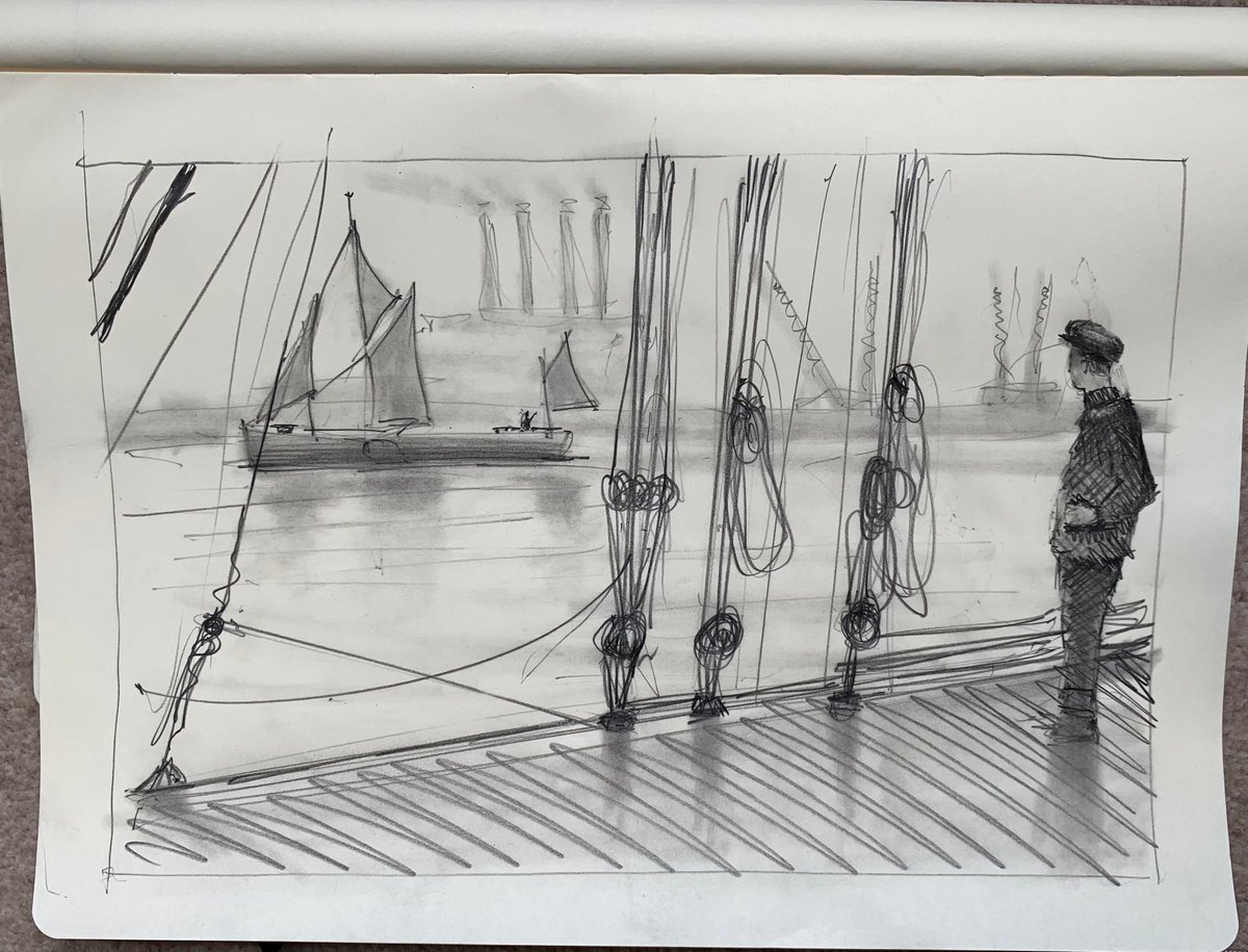The deckhand, the Thames Barge and the Thames by Paul Mitchell