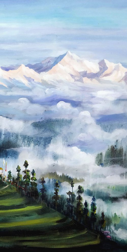 Kanchenjunga at Cloudy day by Samiran Sarkar