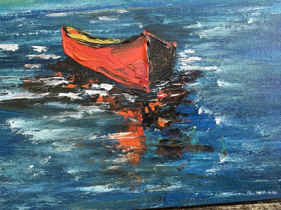 Red boad seascape