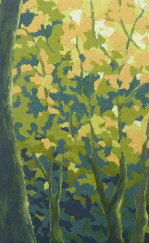 Golden Screen, Trees by John Fleck