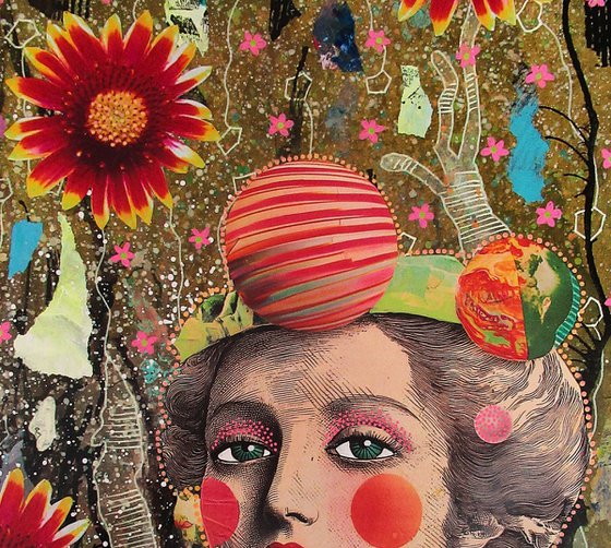 Girl In Flower Garden