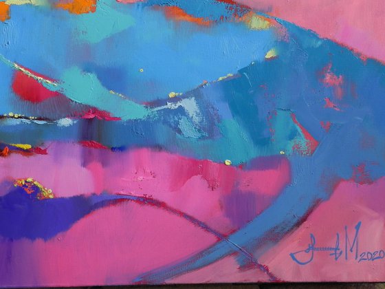 "Colors of the sky" Original painting Oil on canvas Abstract landscape