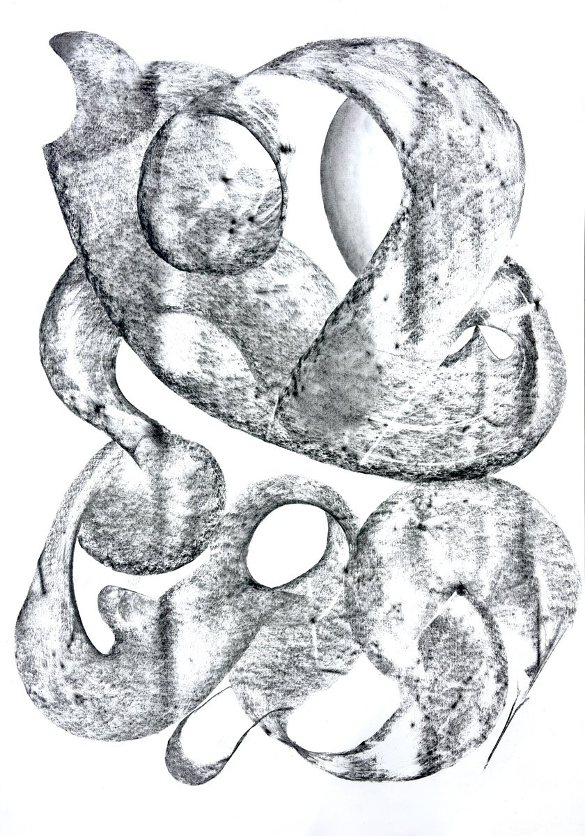 Abstract Charcoal Drawing , Sacred Ash By Sumit Mehndiratta, 28 X 40, Artwork For Sale On Artfinder