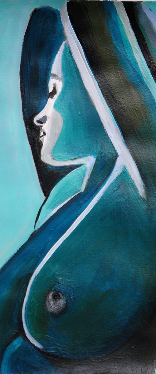 Nude 304 / 35 X 27 cm / 13,8" X 10,6" by Alexandra Djokic