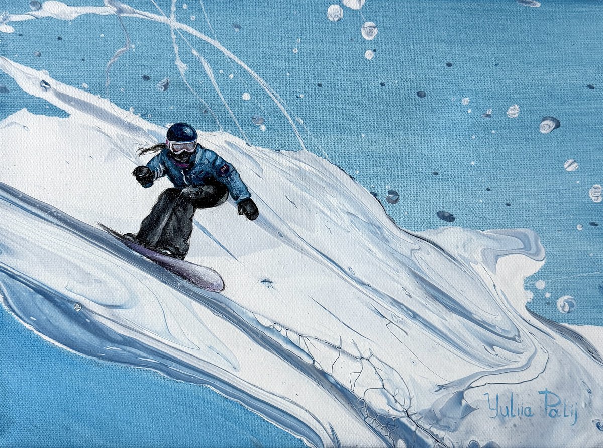 Abstract Portrait Acrylic Painting By Yuliia Poraiko, 13 X 10", Self-Belief, Original Artwork