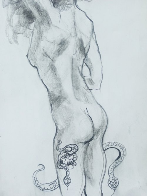 FLYING TATTOOS nude sketch 04 by Oxana Raduga