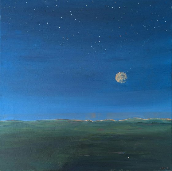 Landscape Unnamed Oil Night sky Nature