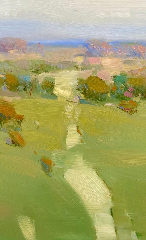 Valley, Original oil painting, Handmade artwork, One of a kind by Vahe Yeremyan