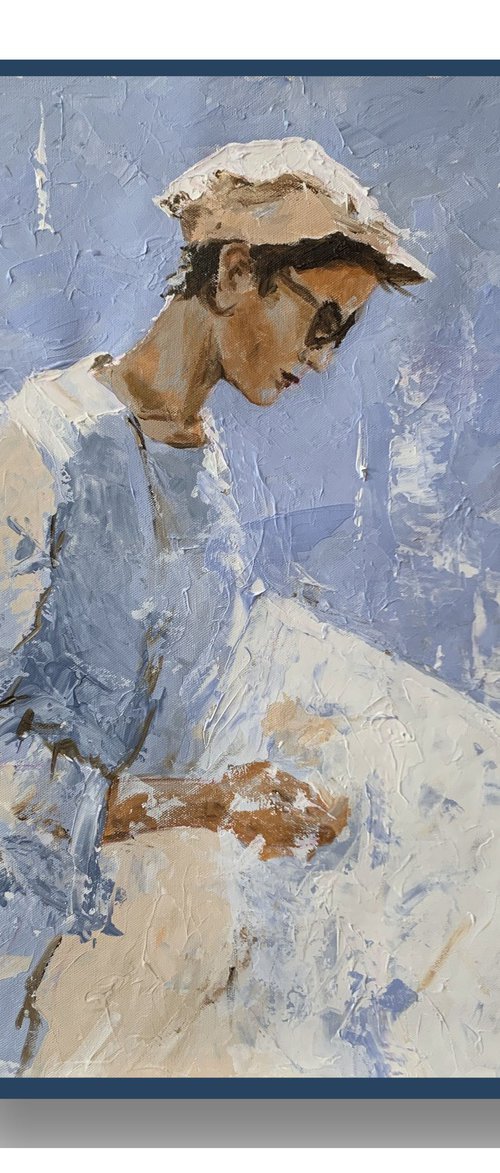 Quiet woman in Blue. by Vita Schagen