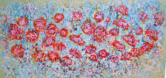 Cherry Red Poppy Meadow