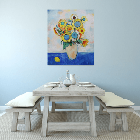 Sunflowers with Lemon