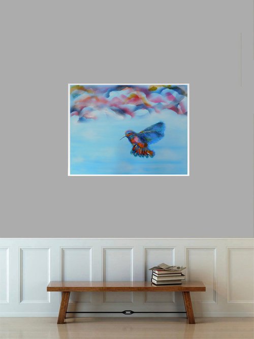 Hummingbird Taking Flight by Susan Wooler