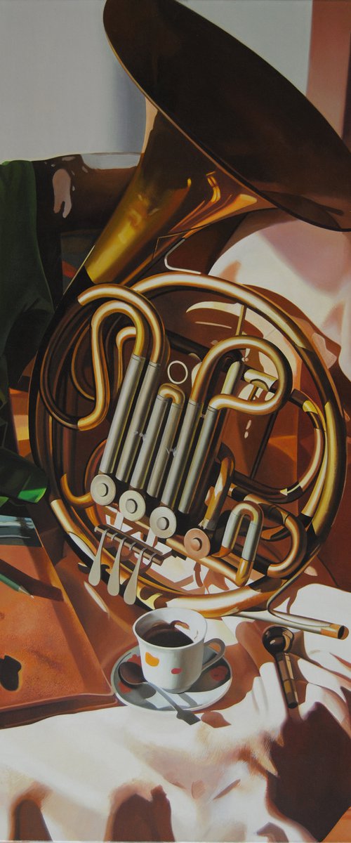 Still life with a horn by Valeri Tsvetkov