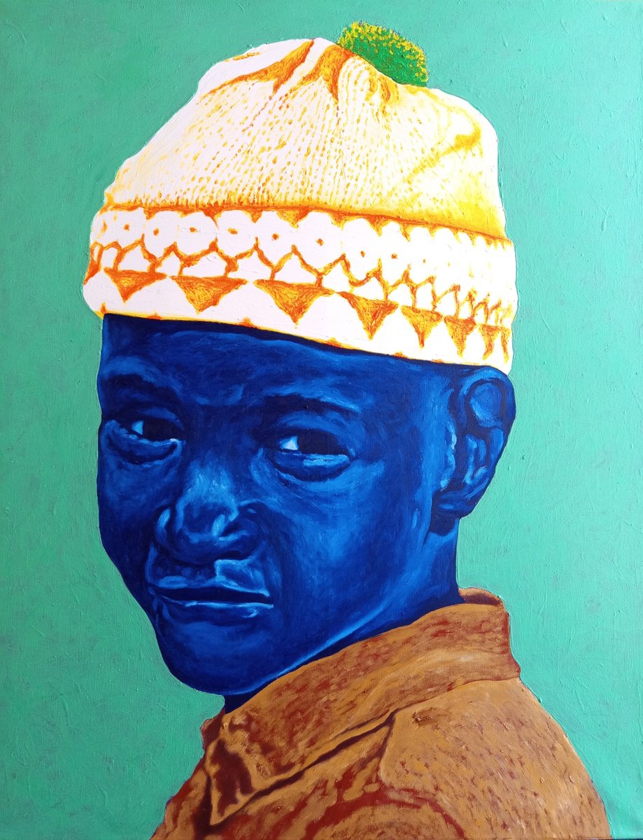 Blue Boy With A Smile by Clement Mohale