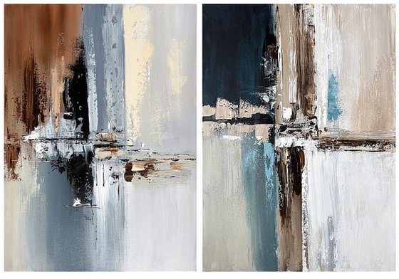 Echoes of Form diptych