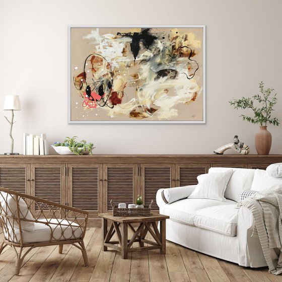 Partie en voyage - Abstract painting