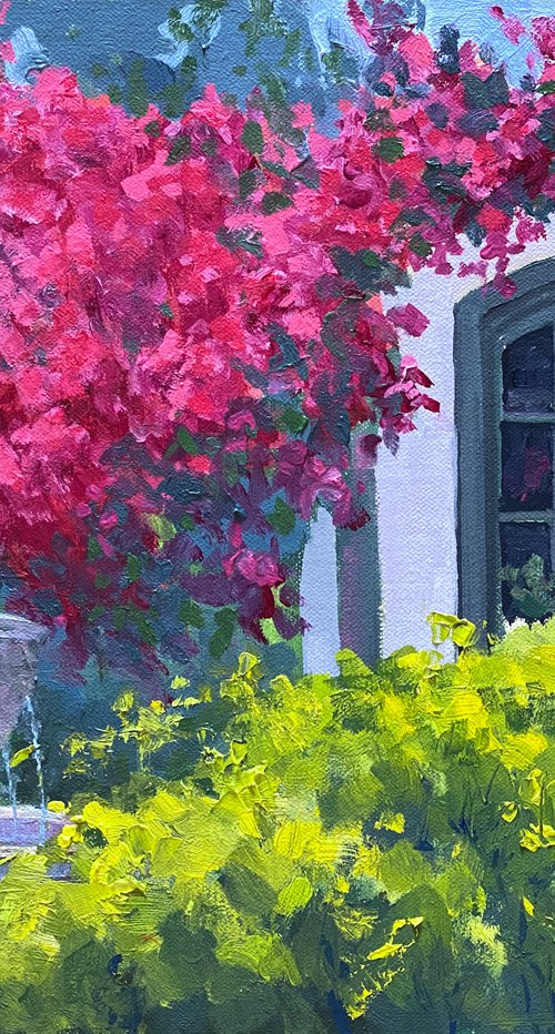 Bougainvillea In Carmel-by-the-Sea by Tatyana Fogarty