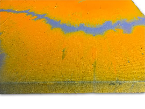 "Staring At The Sun" - FREE USA SHIPPING - Original Abstract PMS Fluid Acrylic Painting - 36 x 18 inches