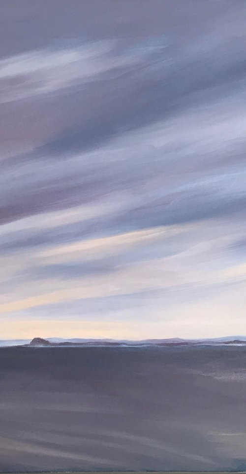 The Bass Rock and North Berwick Law seen from Fife by Stephen Howard Harrison