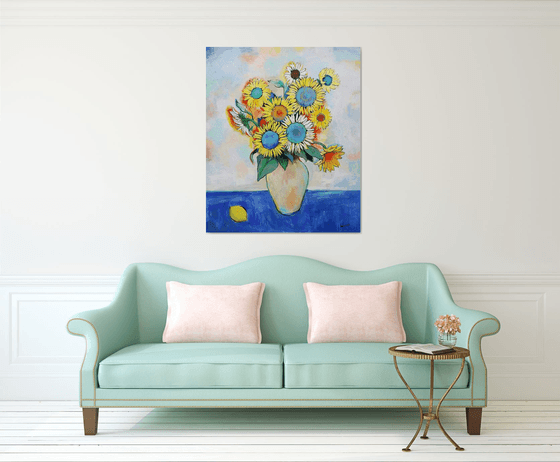 Sunflowers with Lemon