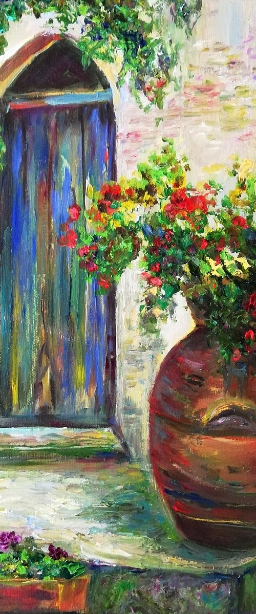 An Old Door | Original Oil Painting (2021) 10x12 in. (24x30 cm) by Katia Ricci