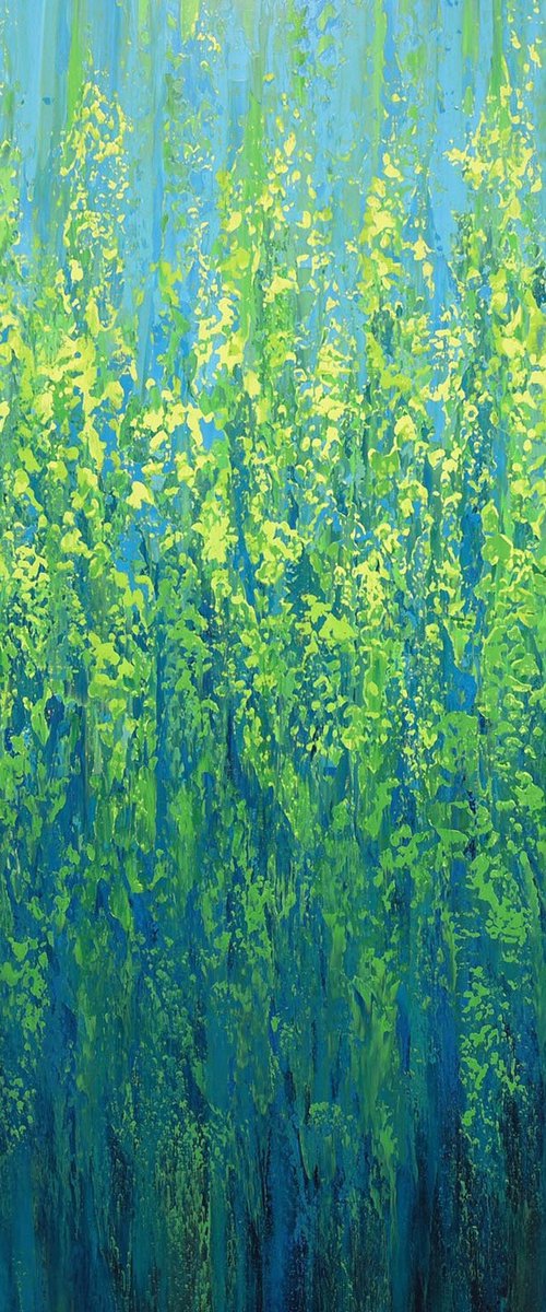 Cascading Blue Green by Suzanne Vaughan