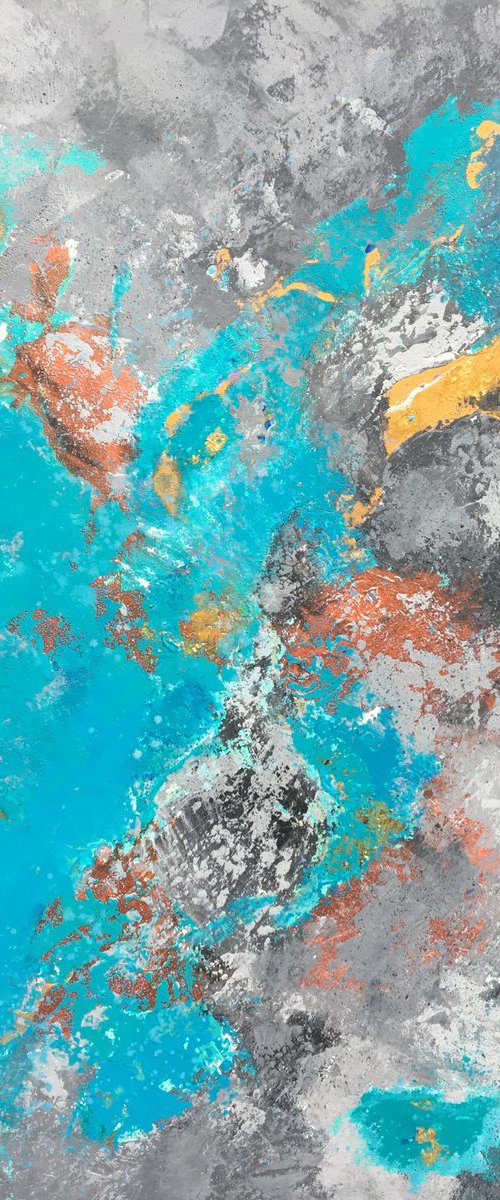 Turquoise and Gold by Laure Bury