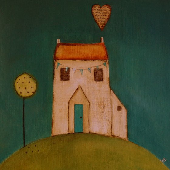 The House on the Hill (with blue bunting)