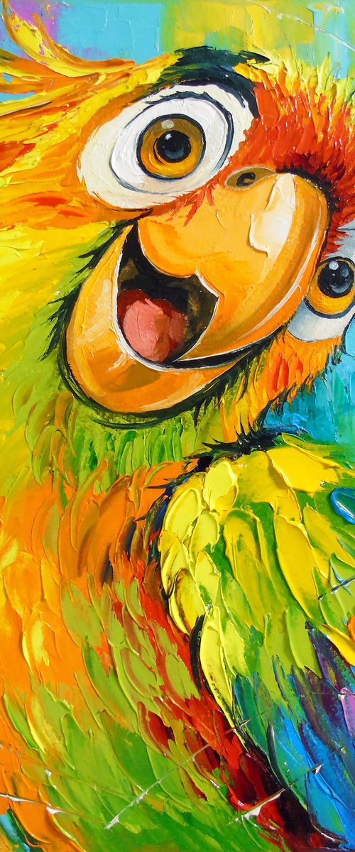 The Excitement of a Colourful Parrot by Olha Darchuk