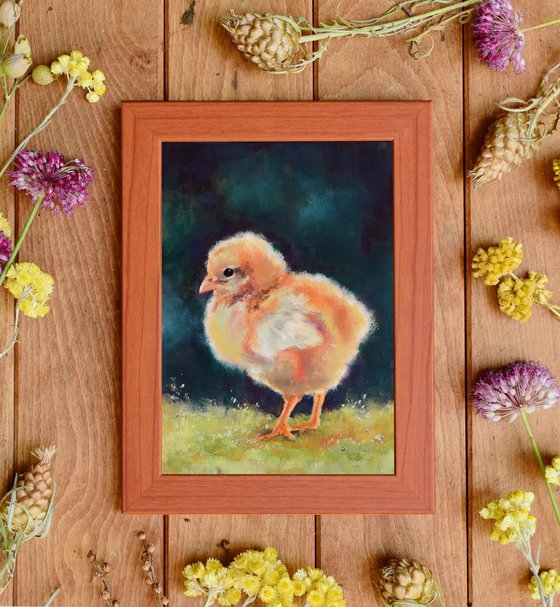 Small cute yellow chick 2