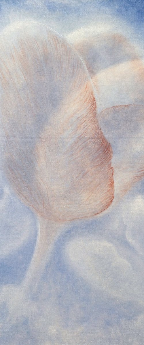 Soft Blue Sky Abstract|Organic Forms III by Elena Kurochko