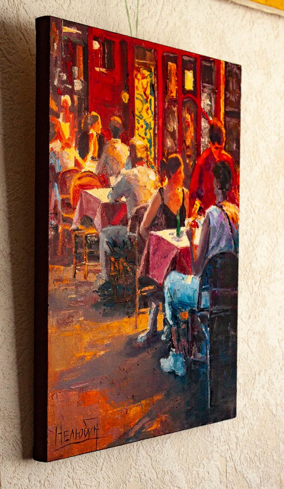 Evening cafe