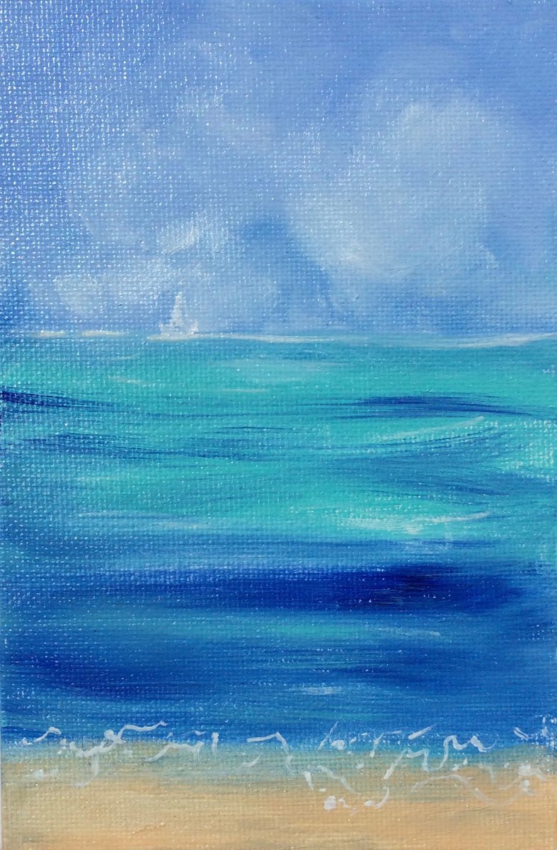 Seascape abstract miniature. by Olga Ivanova