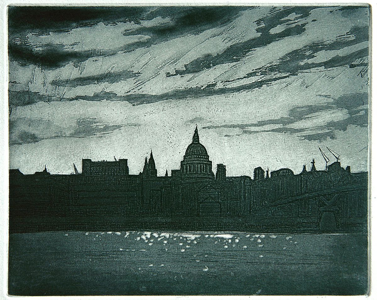 Typographic Cityscapes Etchings & Engravings By Isabel Hutchison, 14 X 11, St. Paul