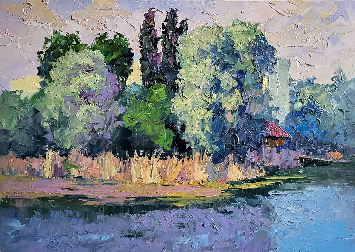By The River By Boris Serdyuk, 28 X 20, Artwork For Sale On Artfinder