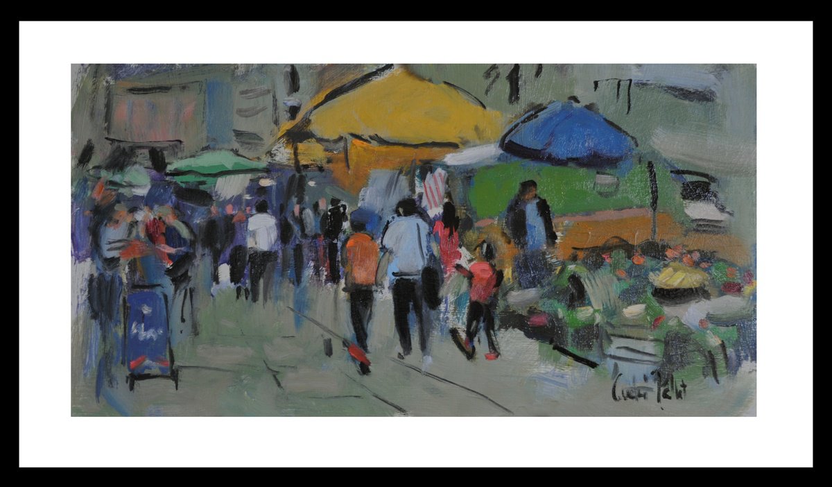 The Market At Portobello By Andre Pallat, 29 X 17, Artwork For Sale On Artfinder