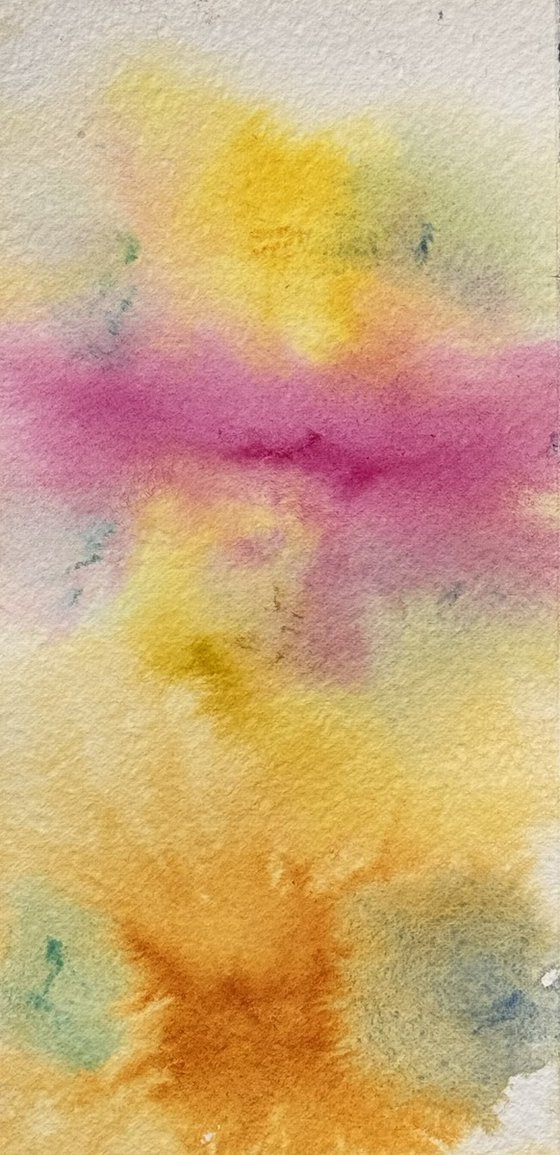 Abstract Yellow Purple Clouds