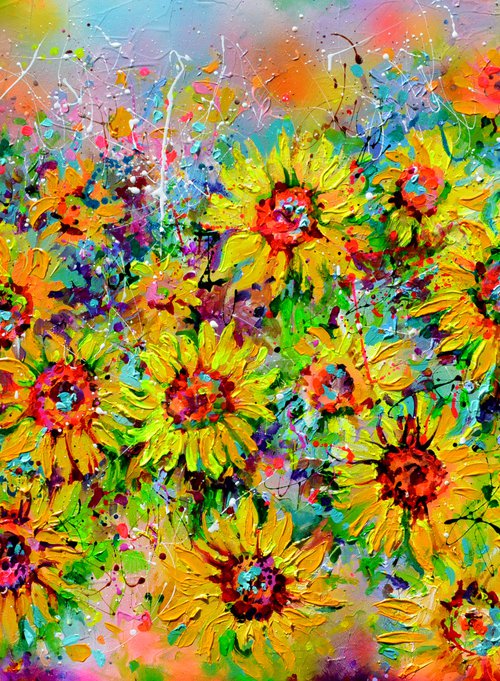 I've Dreamed 15 - Yellow Sunflowers by Soos Roxana Gabriela